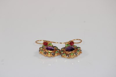 Lot 387 - A pair of silver, silver gilt and 9ct yellow...