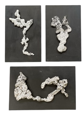 Lot 264 - Three modern molten metal abstracts, mixed...