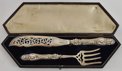 Lot 1050 - AARON HATFIELD & SONS; a cased pair of...