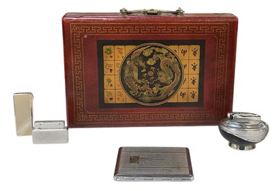 Lot 316 - RONSON; a 1930s Art Deco chrome plated and...