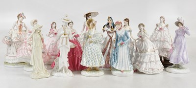 Lot 111 - ROYAL WORCESTER; fourteen ceramic figures...
