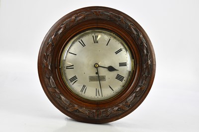 Lot 2356 - A 19th century carved oak station type wall...