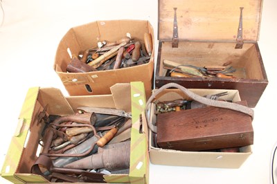 Lot 1114 - A collection of various vintage tools,...