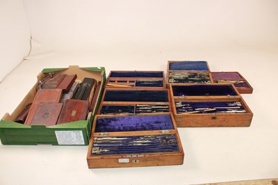 Lot 1099 - A large collection of drawing instruments,...