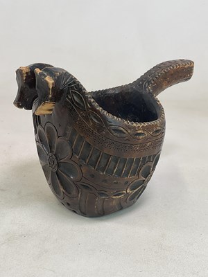 Lot 22 - A 19th century Norwegian large carved wooden...