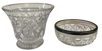 Lot 1115 - A George V hallmarked silver mounted circular...