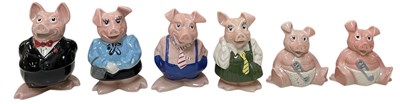Lot 520 - WADE; a full set of five Natwest ceramic piggy...