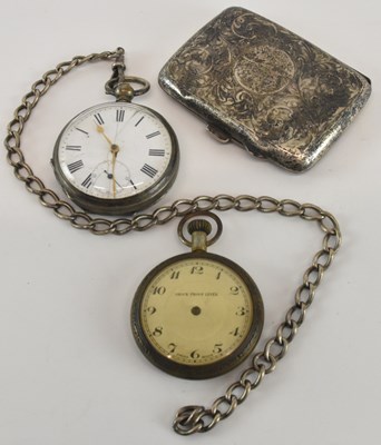 Lot 1101 - A George V hallmarked silver breast pocket...
