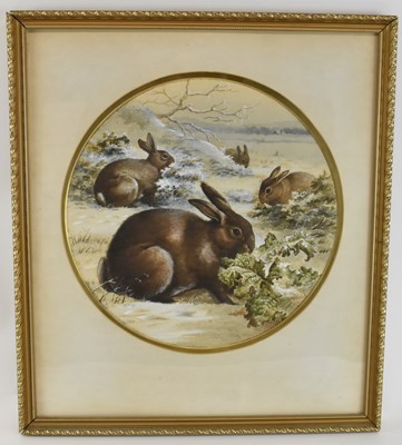 Lot 222 - HARRY BRIGHT (1846-1895); a circular...