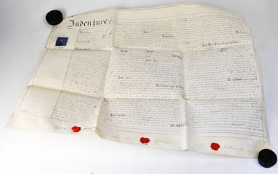 Lot 787 - Four indentures on vellum, 1765, 1830, 1837...