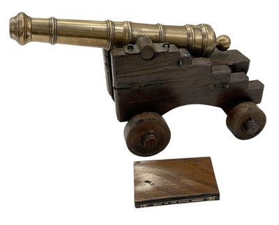 Lot 289 - A 19th century brass table model of a ship's...