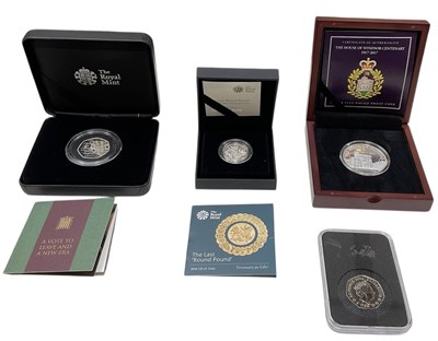 Lot 1434 - Three silver commemorative coins to include...