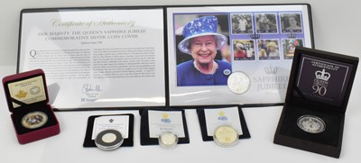 Lot 1417 - Six silver Royal commemorative coins to...