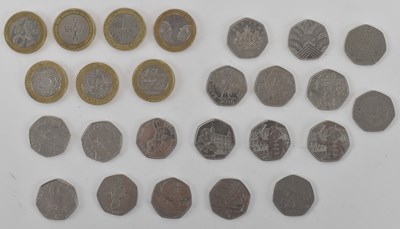 Lot 1449 - A collection of limited edition two pound...