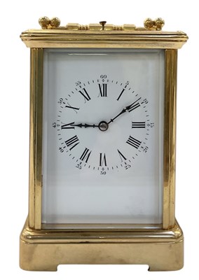 Lot 115 - An early 20th century French brass repeating...