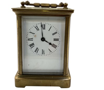 Lot 121 - An early 20th century French brass cased...