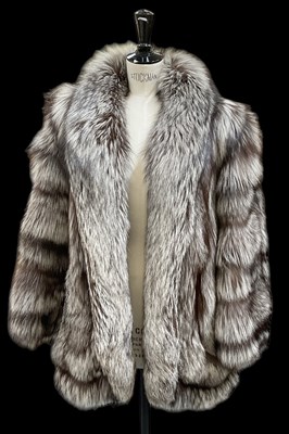Lot 437 - A vintage short silver fox fur coat.