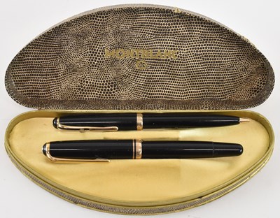 Lot 294 - MONTBLANC; a mid century cased two pen set,...