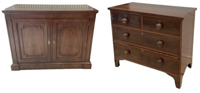 Lot 74 - A reproduction mahogany chiffonier, the top...