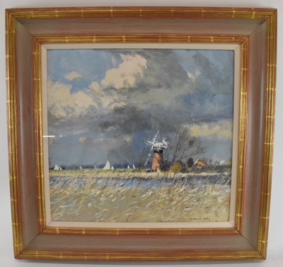 Lot 146 - ROBERT KING (born 1936); oil on board, 'The...