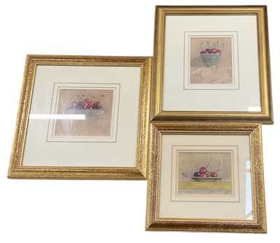 Lot 226 - SUE READ; three watercolours, still lifes of...