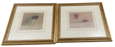 Lot 249 - SUE READ; two watercolours, still lifes of...