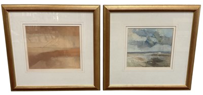 Lot 224 - KEITH ROPER; pastel, 'Solent at Hurst Point',...