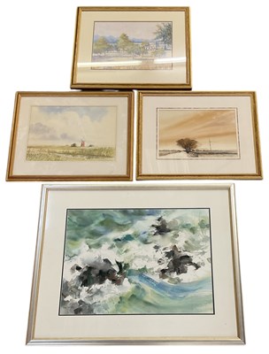 Lot 245 - JOHN GROVE; watercolour, rural scene of a...