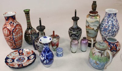 Lot 1177 - A group of Japanese wares, including a large...