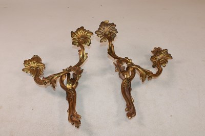 Lot 1253 - A pair of late 19th century gilt metal...