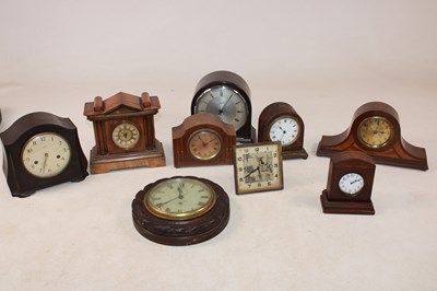 Lot 1201 - A group of mainly early 20th century clocks,...