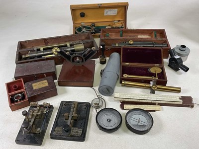 Lot 1101 - DANCER OF MANCHESTER; a cased brass mounted...