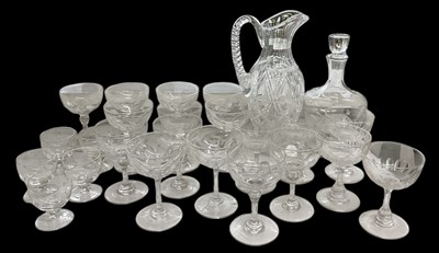 Lot 543 - WHITEFRIARS; a star cut crystal glass decanter,...