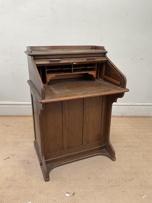 Lot 2134 - LEBUS; an early 20th century roll top desk,...