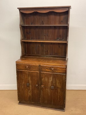 Lot 560 - An early 20th century oak dresser with a two...