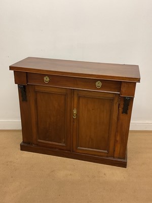 Lot 551 - A 19th century mahogany sideboard, height 83cm,...
