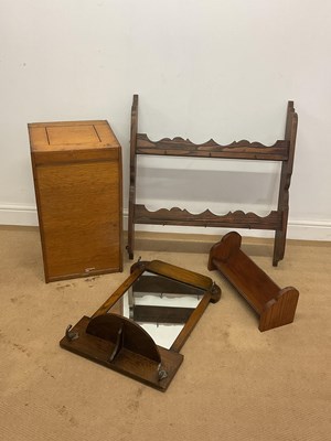 Lot 535 - A group of furniture comprising shelves, book...