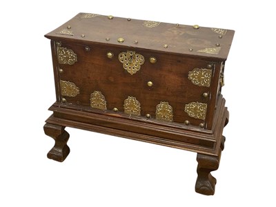 Lot 514 - A Dutch colonial chest with pierced brass...