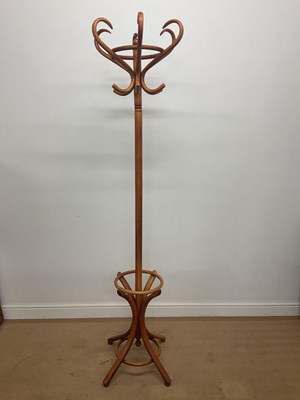 Lot 561 - A beech bentwood hat and coat stand, height...