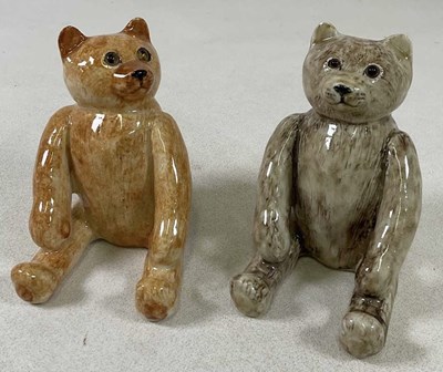Lot 208 - WINSTANLEY; a pair of sitting cat figures,...