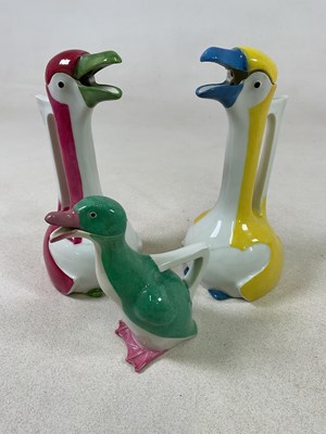 Lot 173 - THEODORE HAVILAND; three ceramic jugs styled...