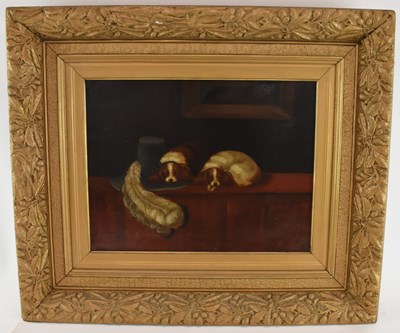 Lot 157 - A PALMER; a 19th century oil on canvas, still...
