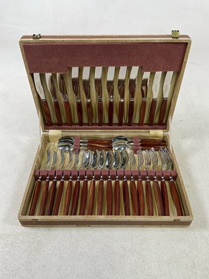 Lot 136 - A 1960s six person canteen of cutlery, with...