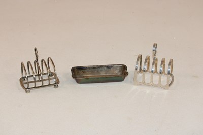 Lot 351 - Two hallmarked silver simple four division...