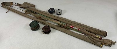 Lot 69 - JAMES ASPINDALE & SON; a canvas bagged three...