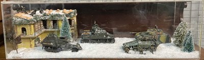 Lot 81 - TAMIYA; a winter scene diorama, 25 x 80 x 30cm...
