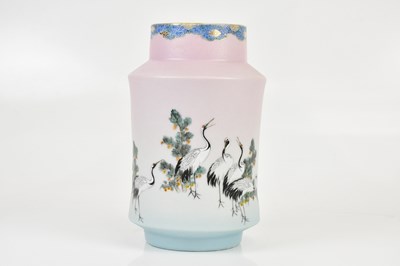 Lot 27 - A Japanese Fukagawa porcelain vase, with...