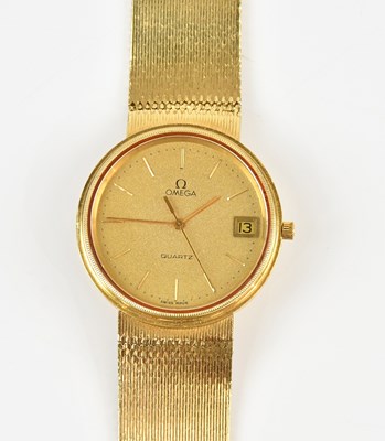 Lot 1652 - OMEGA; a gentleman's 18ct yellow gold...