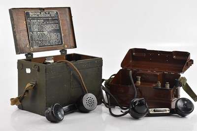 Lot 1465 - TEL BEESTON; a brown metal tin containing a...