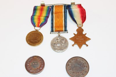 Lot 119 - A WWI medal trio awarded to 42860 Spr. W. J....